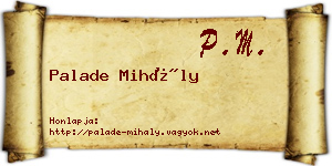 Palade Mihály névjegykártya